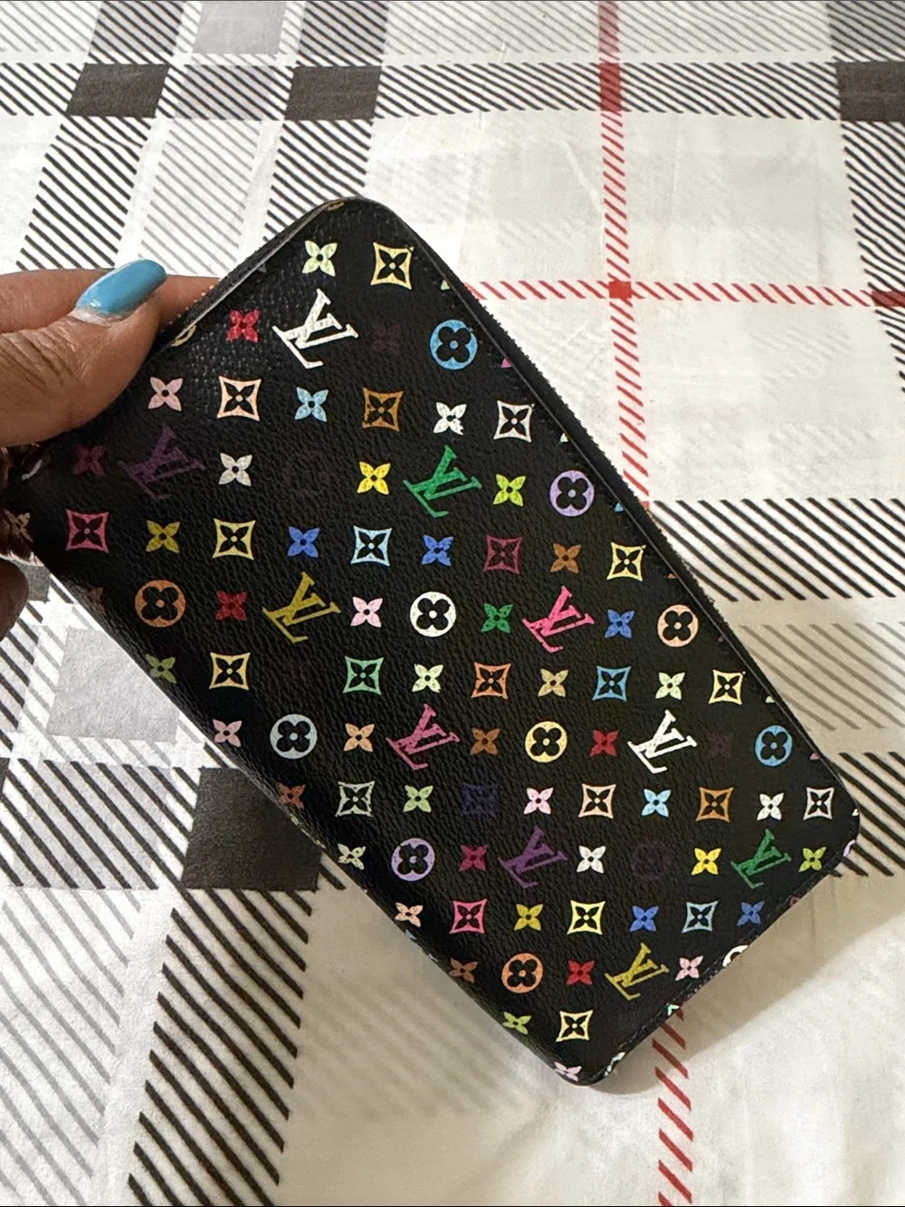Louis Vuitton Black Multicolor Monogram Zip Wallet